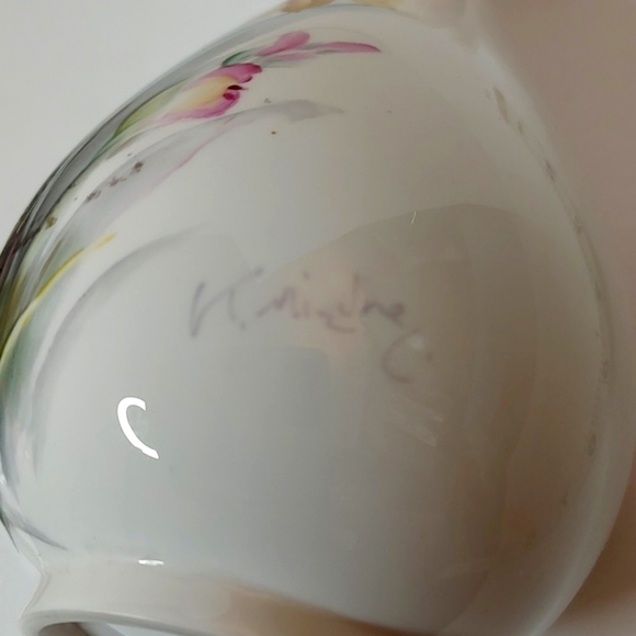 Vintage 1940's Noritake Nippon Toki Kaisha Signed Hand Painted Vase 7x4.25 - Picture 5 of 7